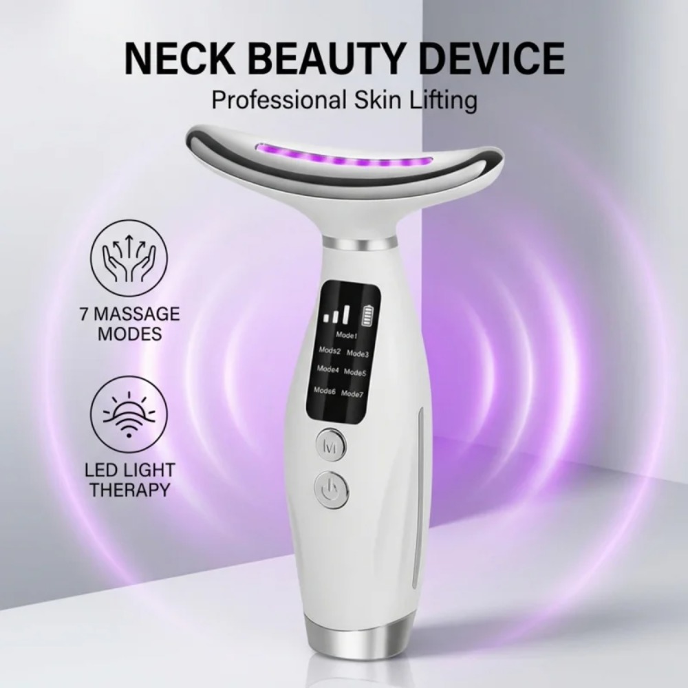 ネックフェイスリフティングマッサージャー 7 色ライト LE - Skincare Glowing のレビューと価格