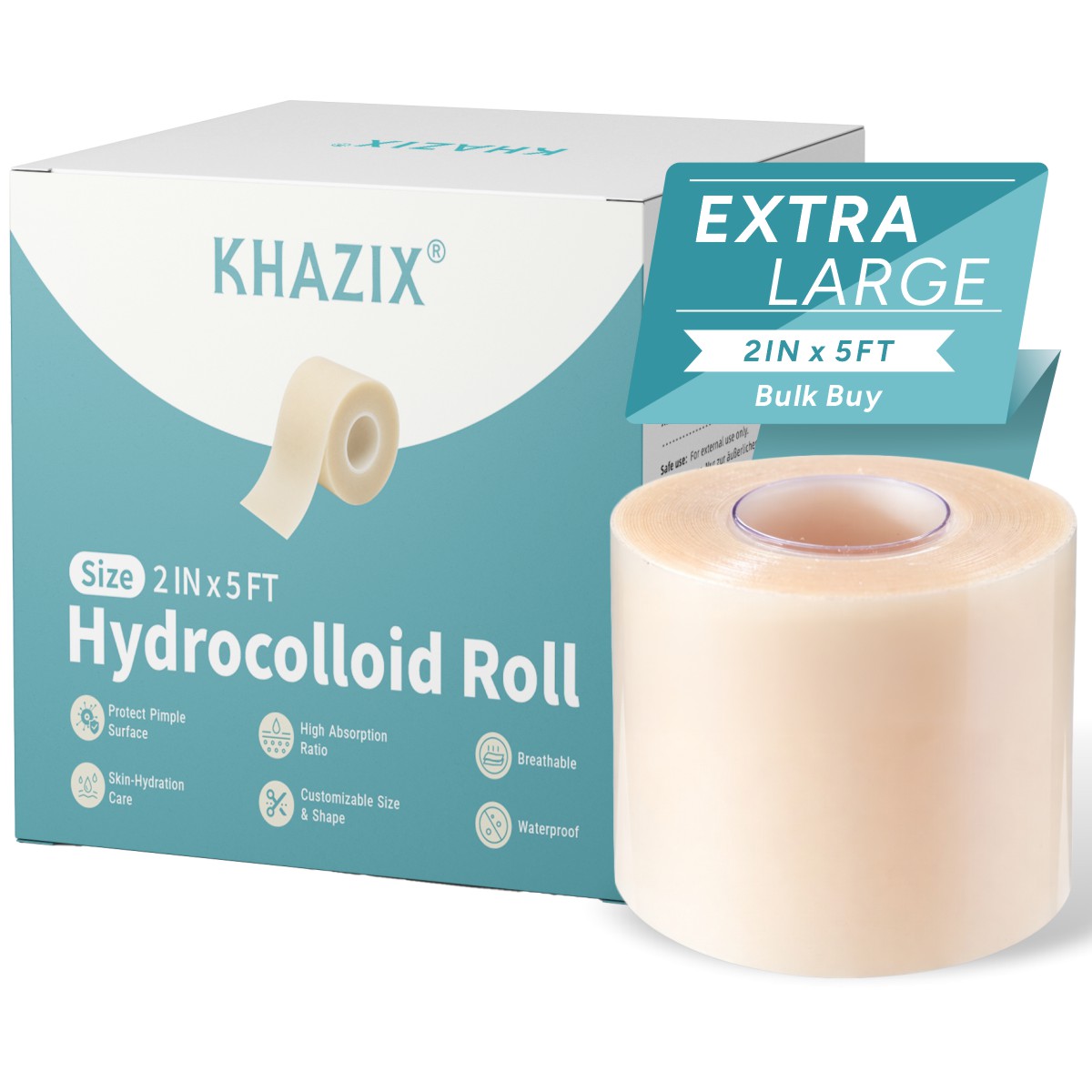 KHAZIX ハイドロコロイド包帯ロール 2インチ x 5フ - Skincare China のレビューと価格